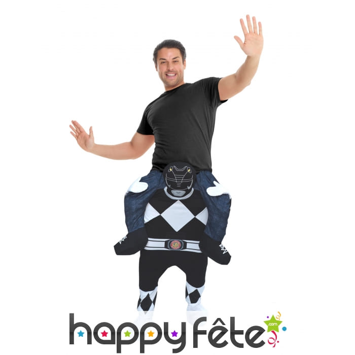 Morphsuit à dos de Power Rangers noir