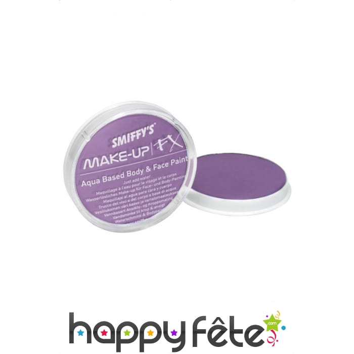 Maquillage à l'eau lila, visage et corps