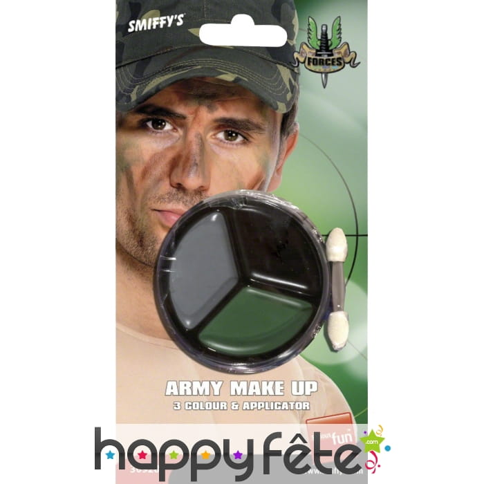 Maquillage armée (marron, vert, noir)