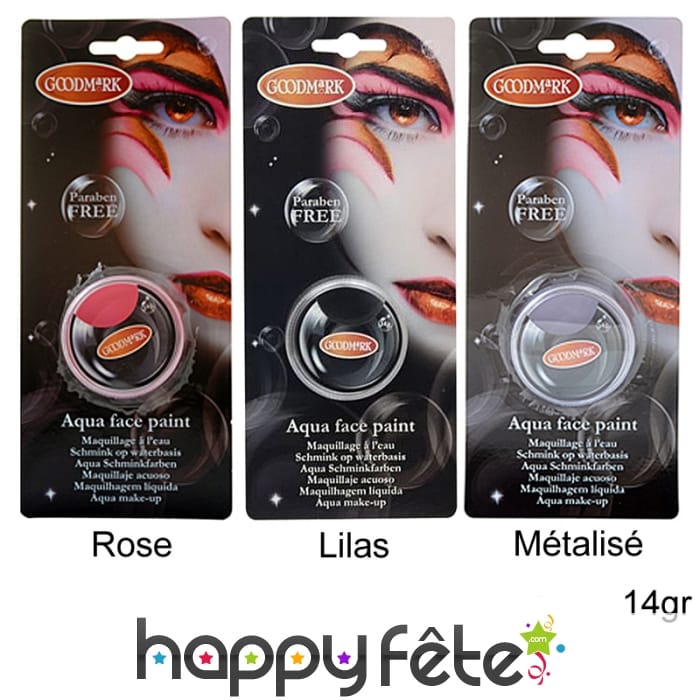 Maquillage aquacolor sans paraben, 14gr