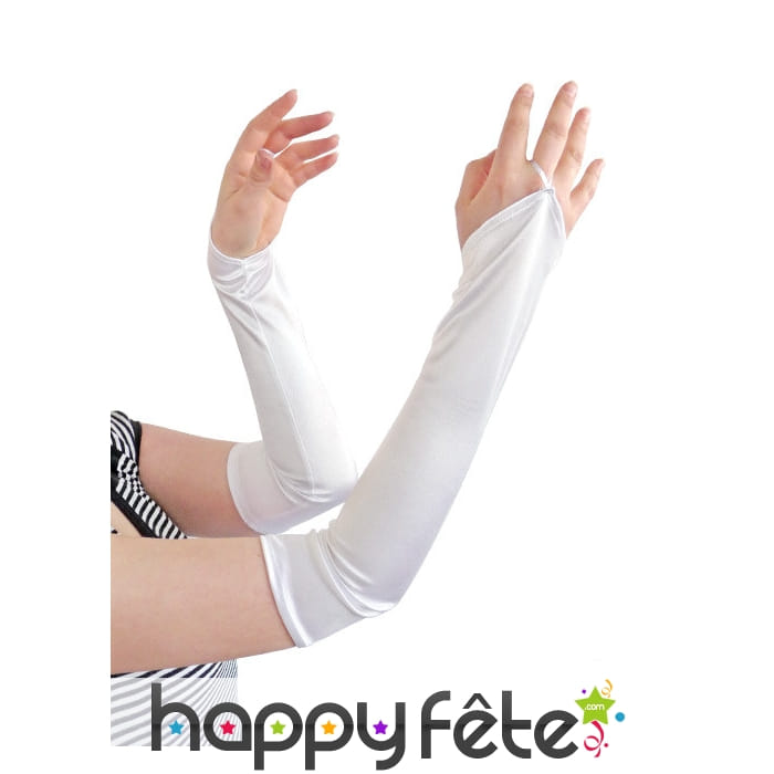 Manchettes blanches de 42cm