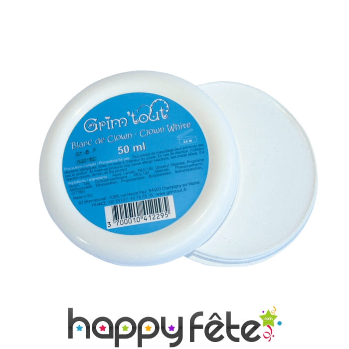 Maquillage Blanc de Clown en 50 ml, Grim Tout