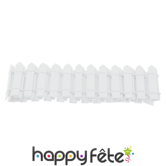 Mini barrière de bois blanc décorative en feutre