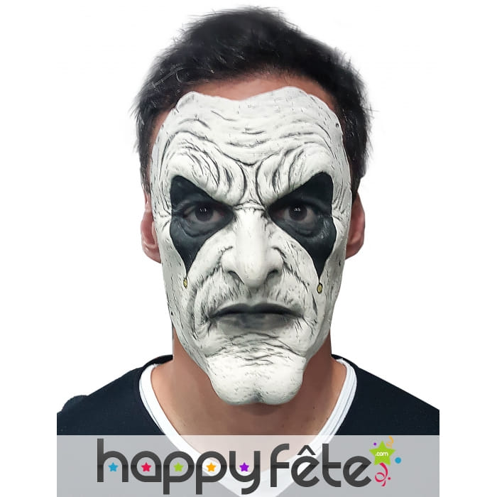 Masque blanc noir de arlequin démoniaque