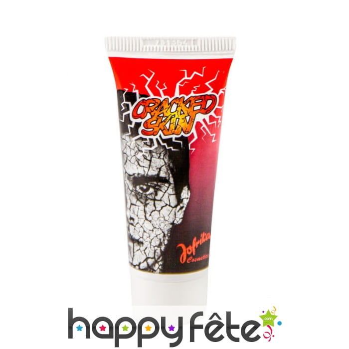 Maquillage blanc pour peau craquelée