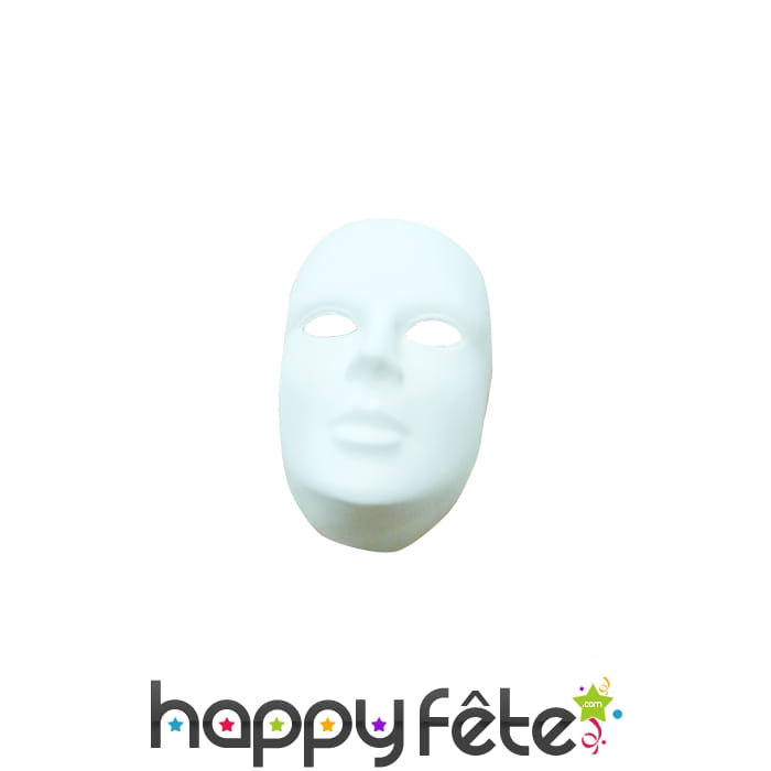 Masque blanc plastique a peindre avec front