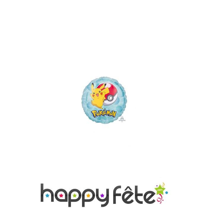 Mini ballon rond Pikachu de 23 cm, en alu