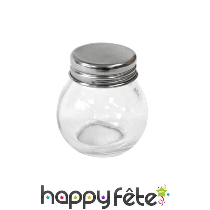 Mini bocal rond en verre de 5 cm avec couvercle