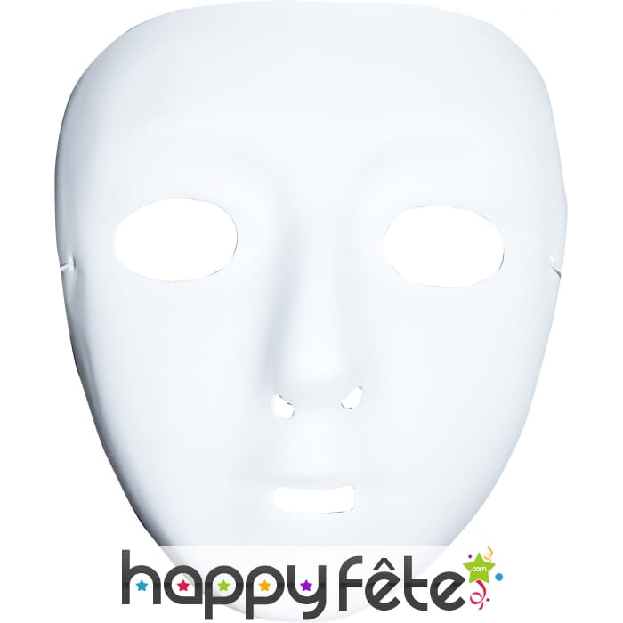 Masque blanc sans front a peindre et décorer