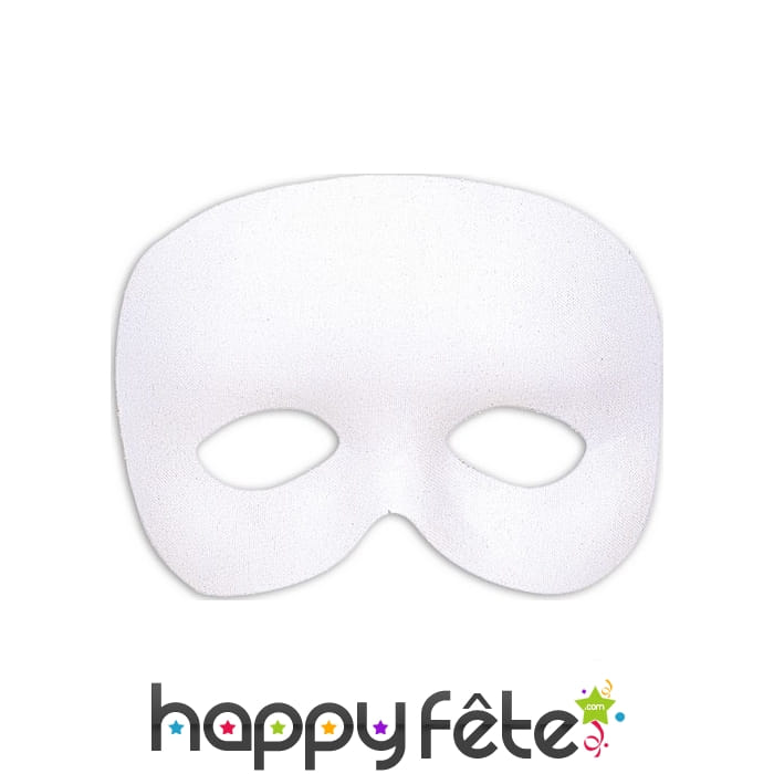 Masque blanc uni demi-visage