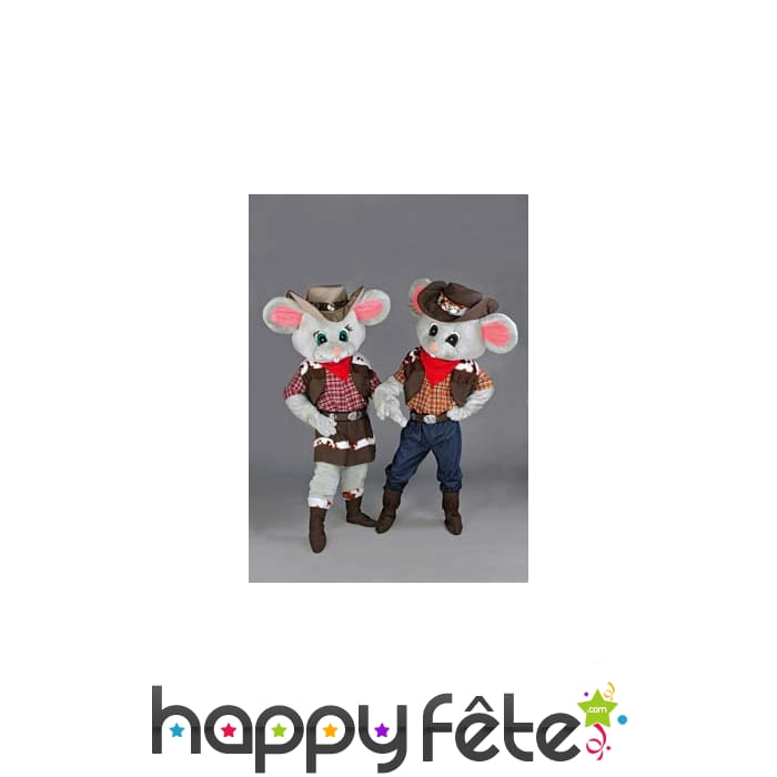 Mascotte cow boy souris
