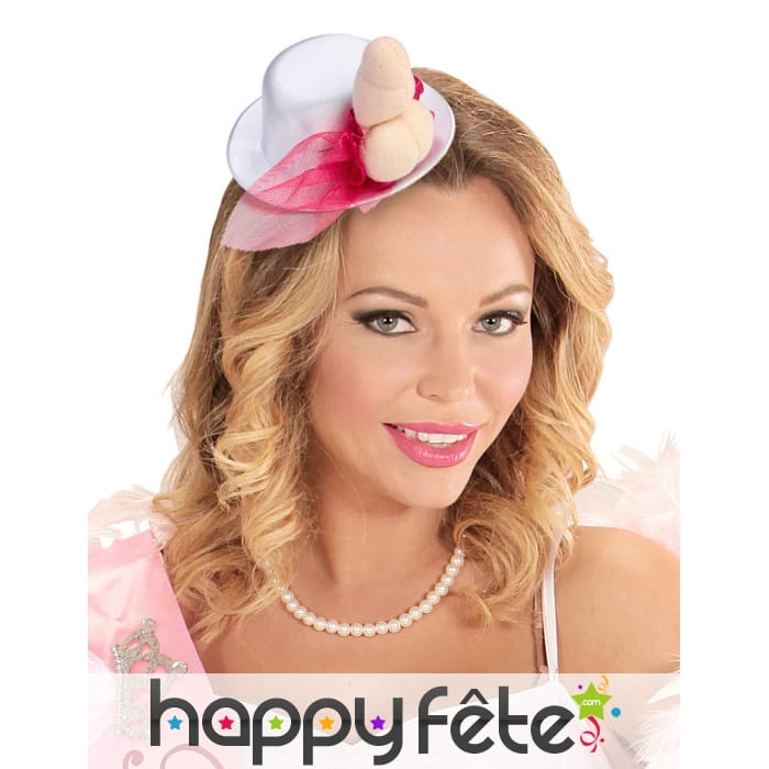 Mini chapeau blanc zizi