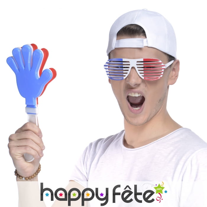 Mains clap clap bleu blanc rouge