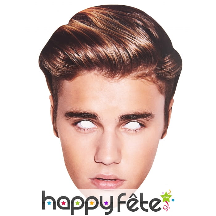 Masque carton de Justin Bieber en carton