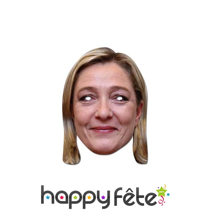 Masque carton de Marine le Pen