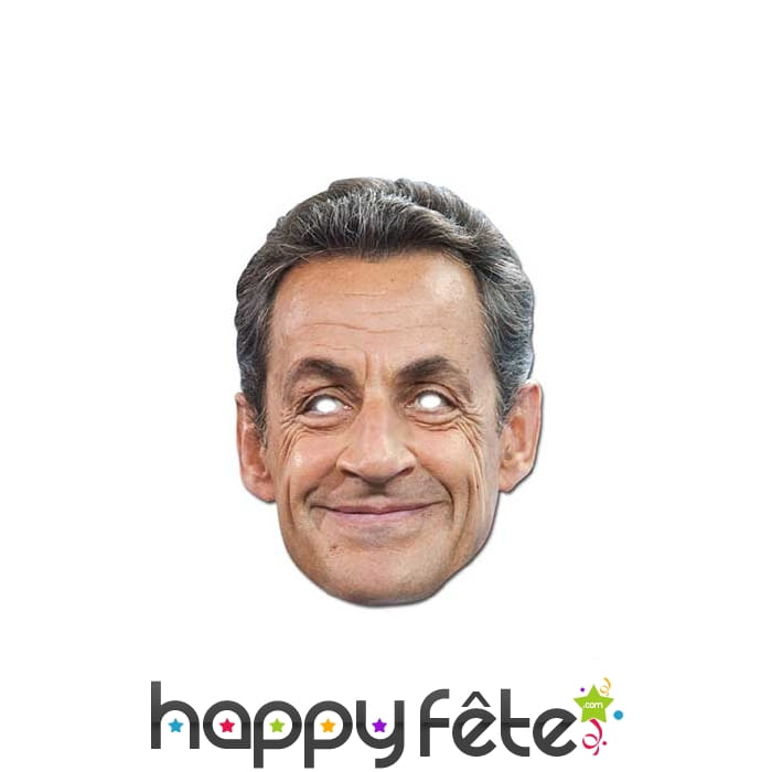 Masque carton de Nicolas Sarkozy