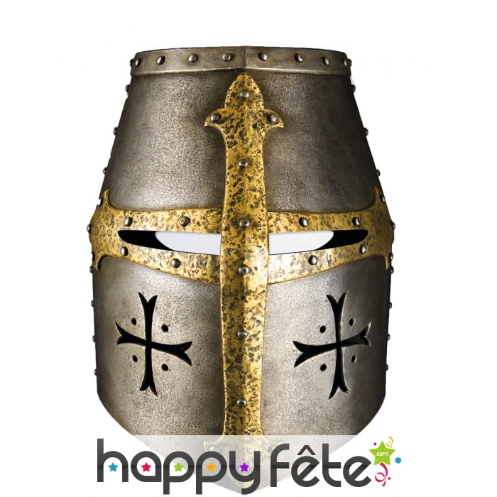 Masque casque de chevalier croisé en carton