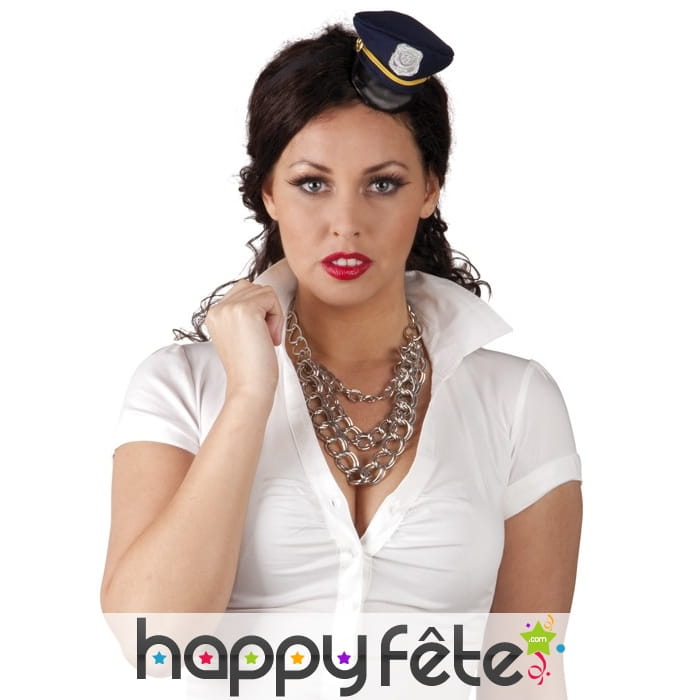 Mini casquette de police sur serre tête