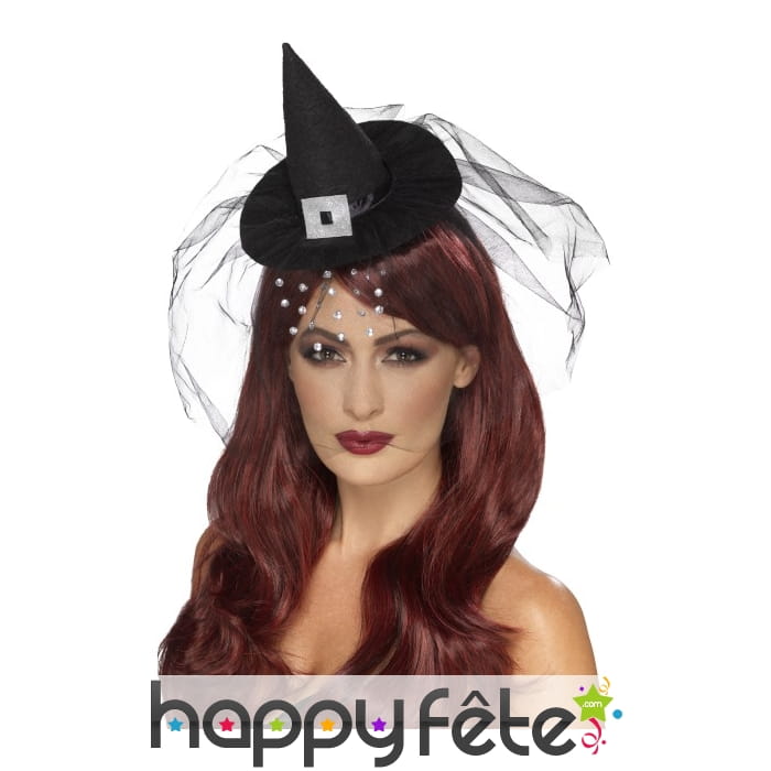 Mini chapeau de sorcière sur serre-tête