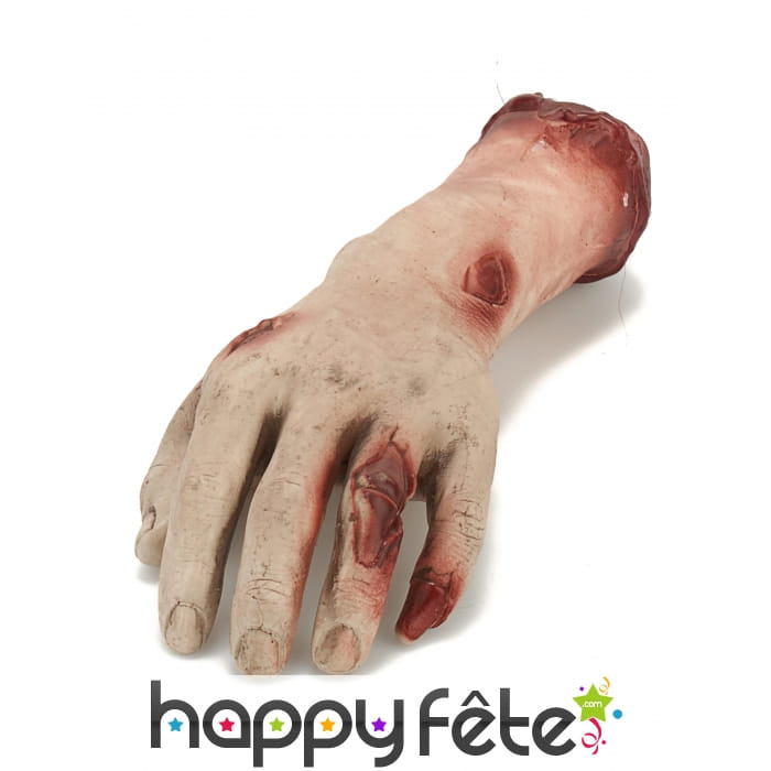 Main coupée en plastique souple
