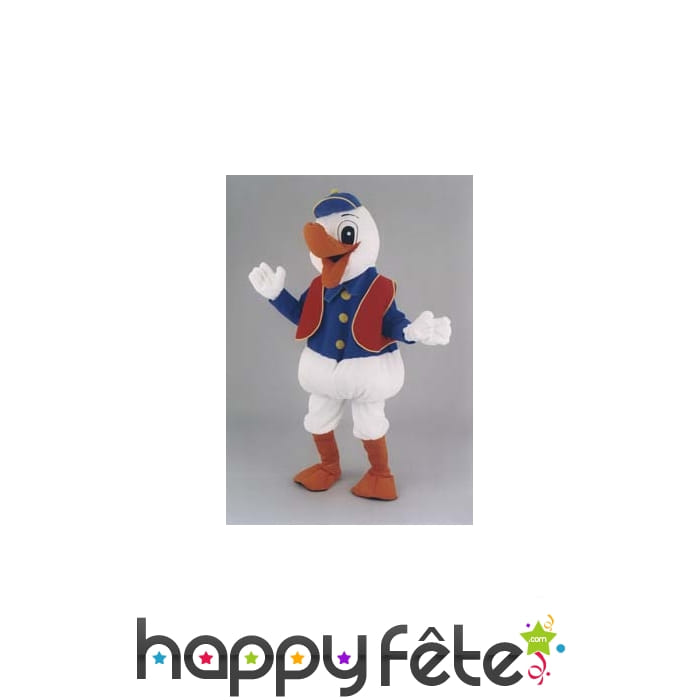 Mascotte canard habillé