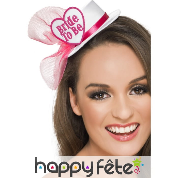Mini chapeau hen party blanc