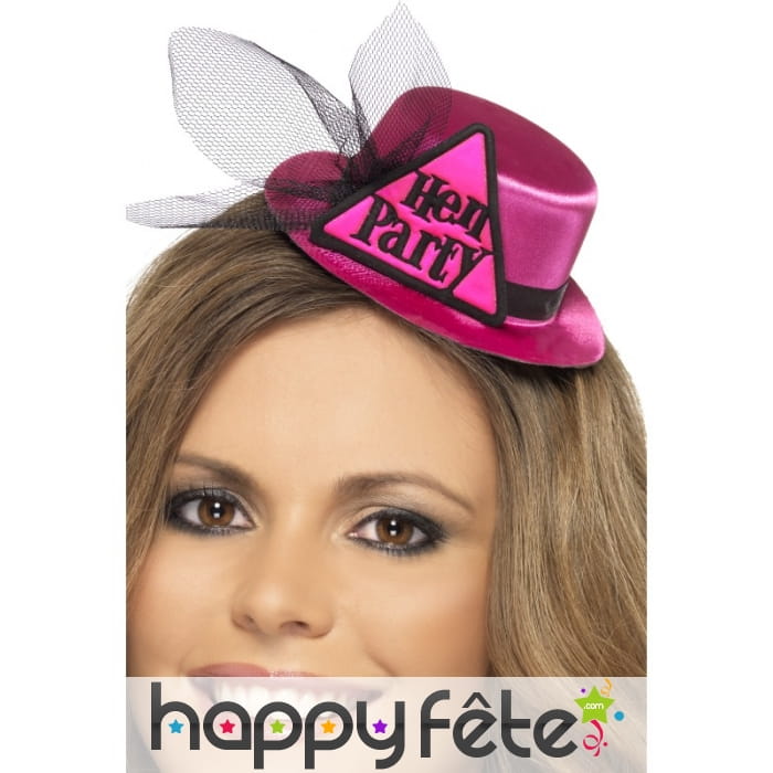 Mini chapeau hen party rose