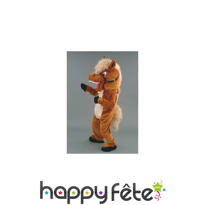 Mascotte cheval marron