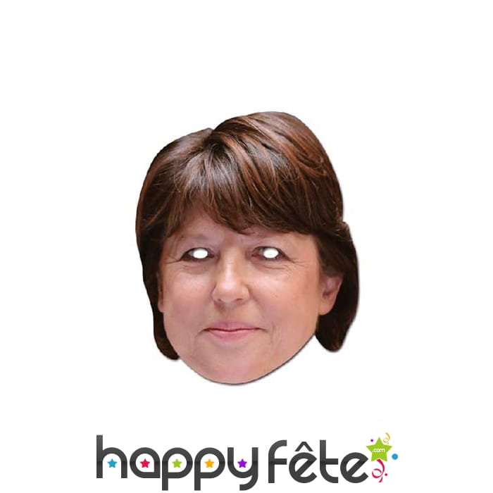 Masque carton Martine Aubry