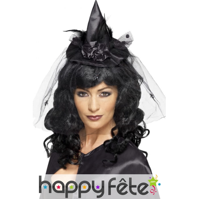 Mini chapeau pointu noir de sorcière