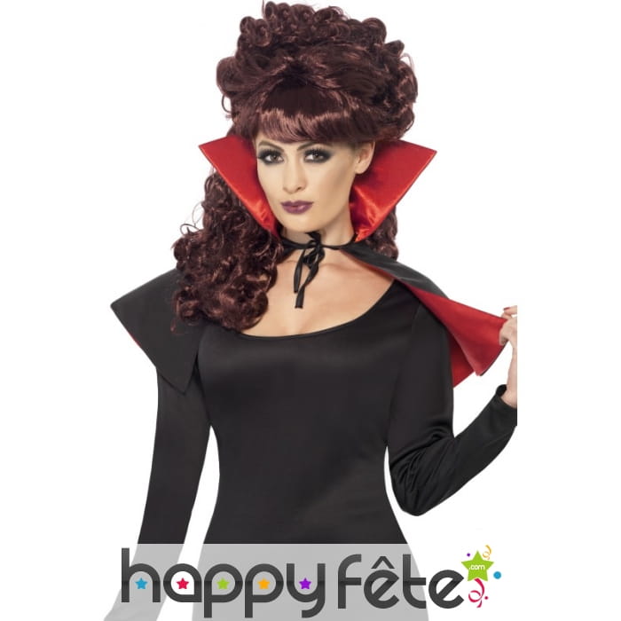 Mini cape vampire rouge noir