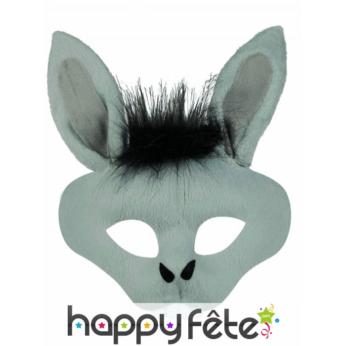 Masque d'âne gris pour adulte