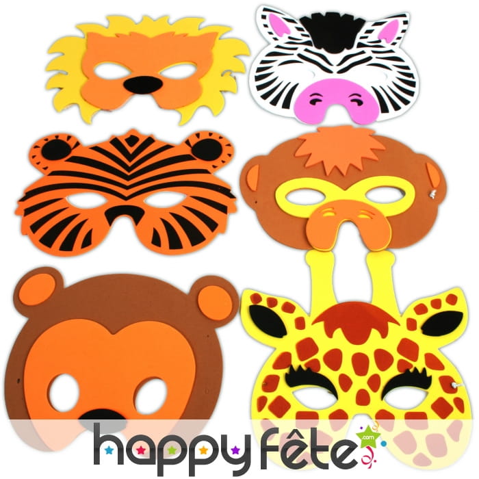 Masque d'animaux en mousse pour enfant