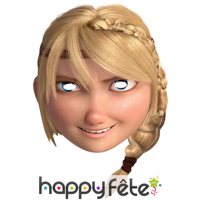 Masque de Astrid, en carton. Dragon 2