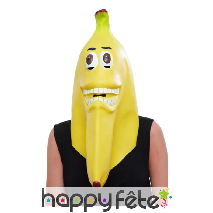 Masque de banane intégral en latex pour adulte