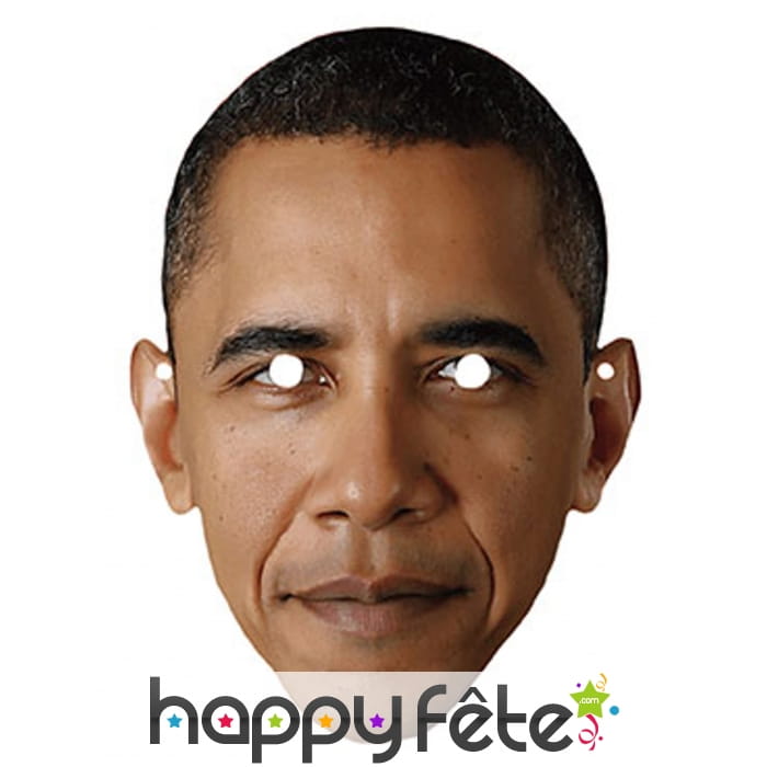 Masque de Barack Obama en carton