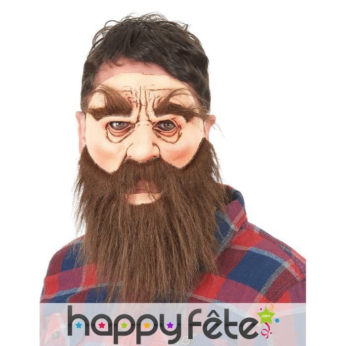 Masque de barbu brun