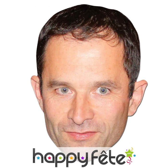 Masque de Benoit Hamon en carton