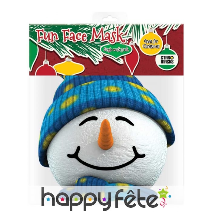 Masque de Bonhomme de neige en carton