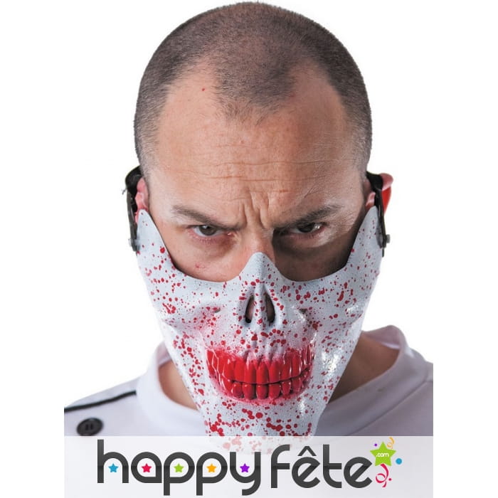 Masque de bouche squelette en sang