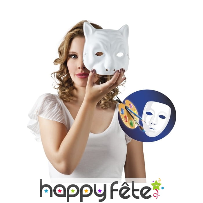 Masque de chat à peindre