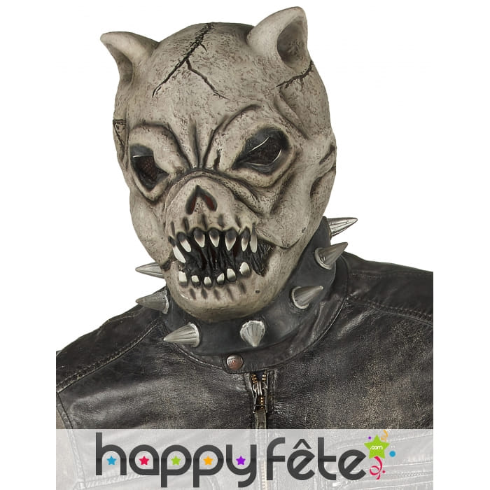 Masque de chien zombie intégral pour adulte
