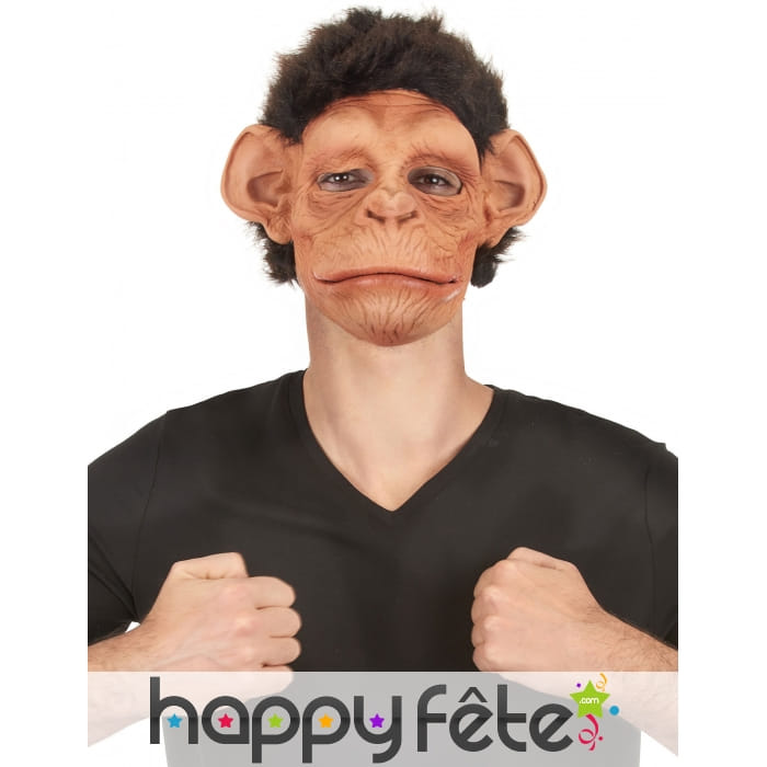 Masque de chimpanzé avec bouche articulée