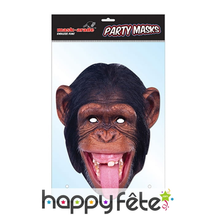 Masque de chimpanzé en carton