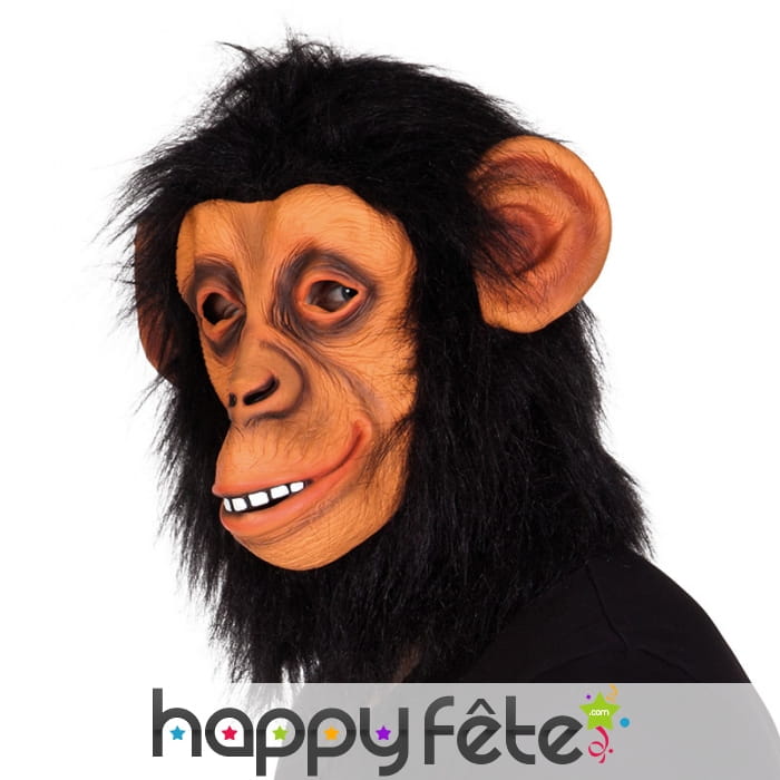 Masque de chimpanze intégral en latex pour adulte