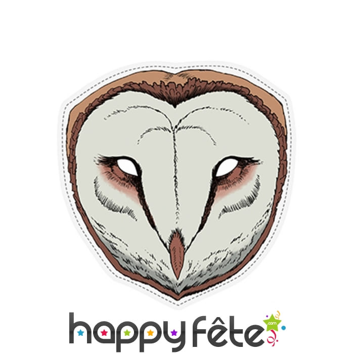 Masque de Chouette dessinée en papier