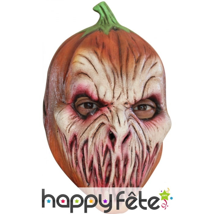 Masque de citrouille démoniaque intégral