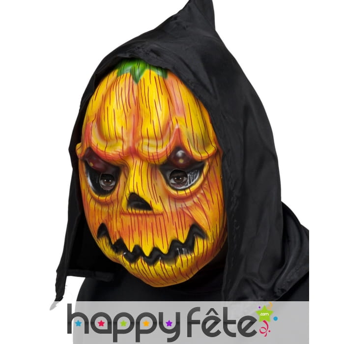 Masque de citrouille monstre avec capuche