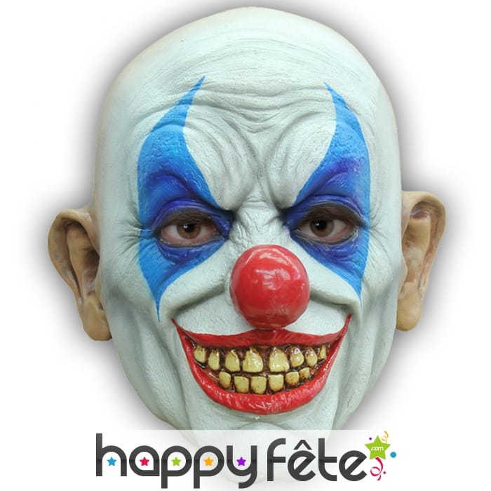 Masque de clown chauve effrayant en latex