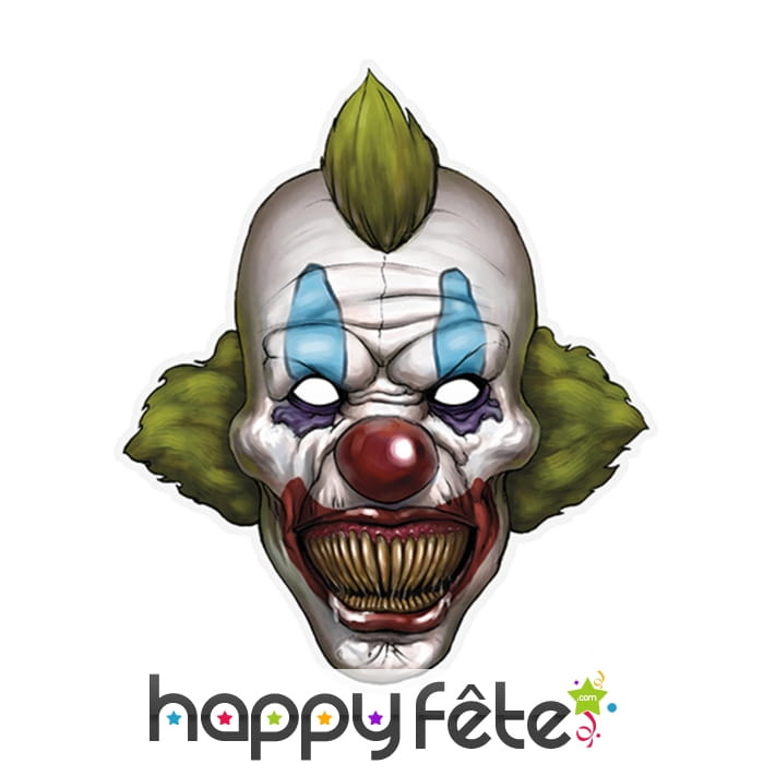 Masque de clown horrible en papier